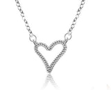 Sterling silver heart-shaped jewelry