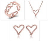 Sterling silver heart-shaped jewelry