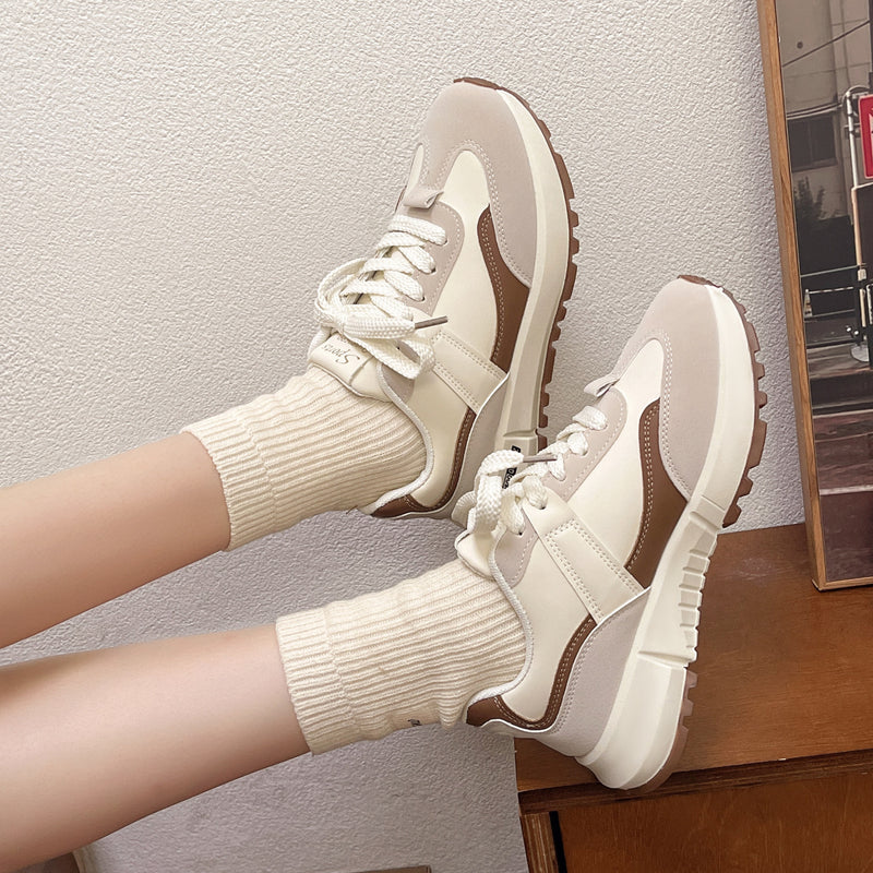 Women's Platform Retro Lace Up Casual Sneaker